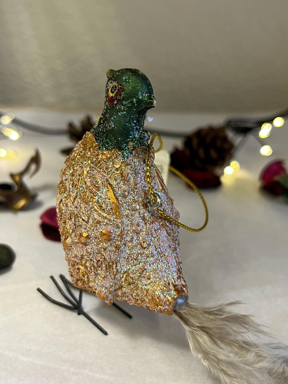 Christmas Pheasant Hanging Tree Decoration