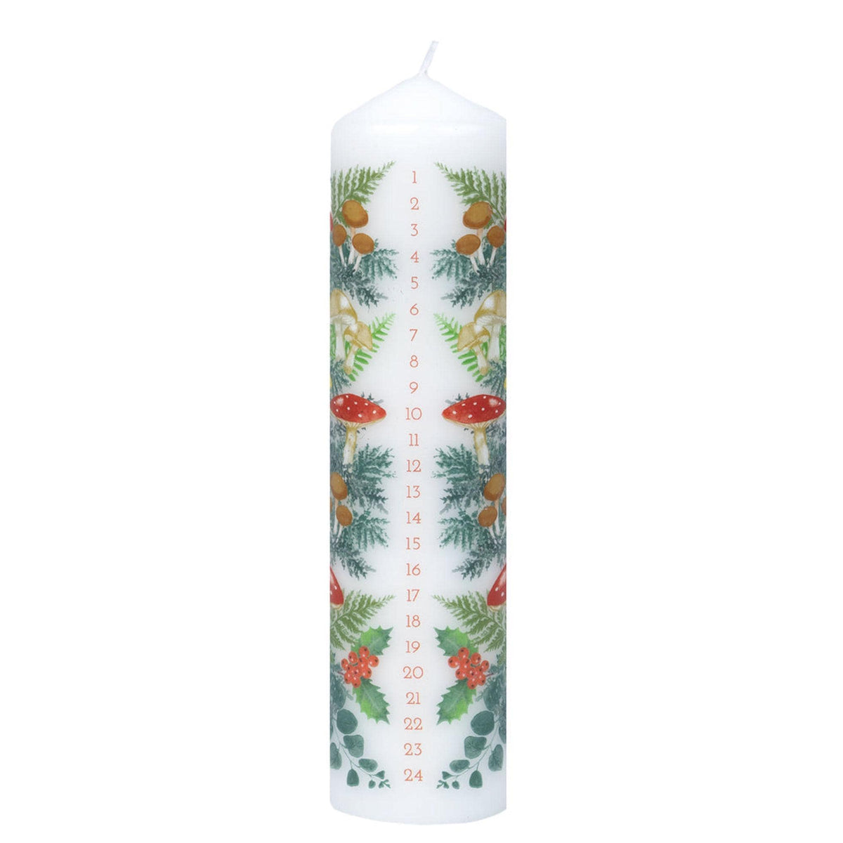 Midnight Forest Advent Countdown to Christmas Pillar Candle