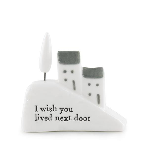 Mini Porcelain House in a Box, Wish You Lived Next Door