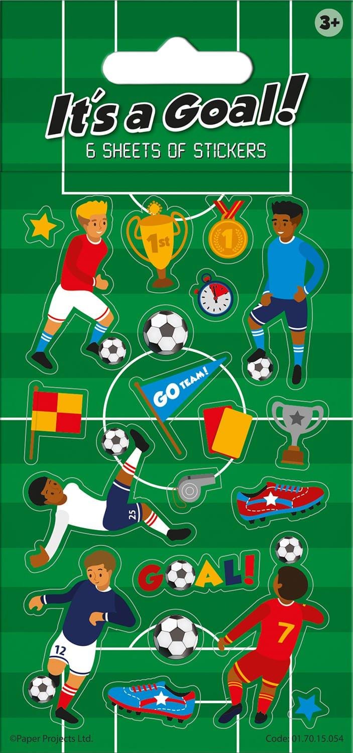 It's A Goal! Football Party Stickers (6 Sheets)