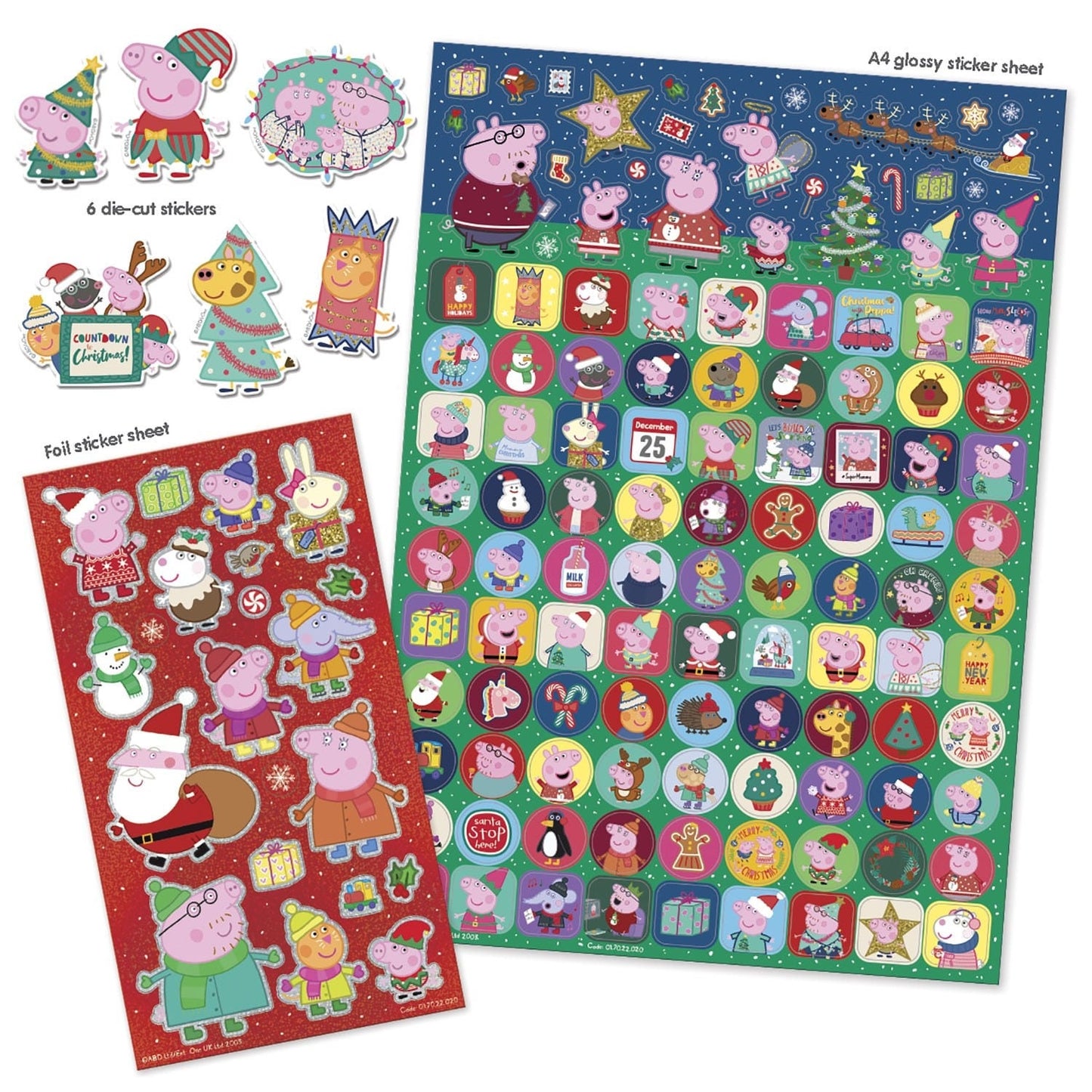 PEPPA PIG CHRISTMAS Mega Pack of Stickers