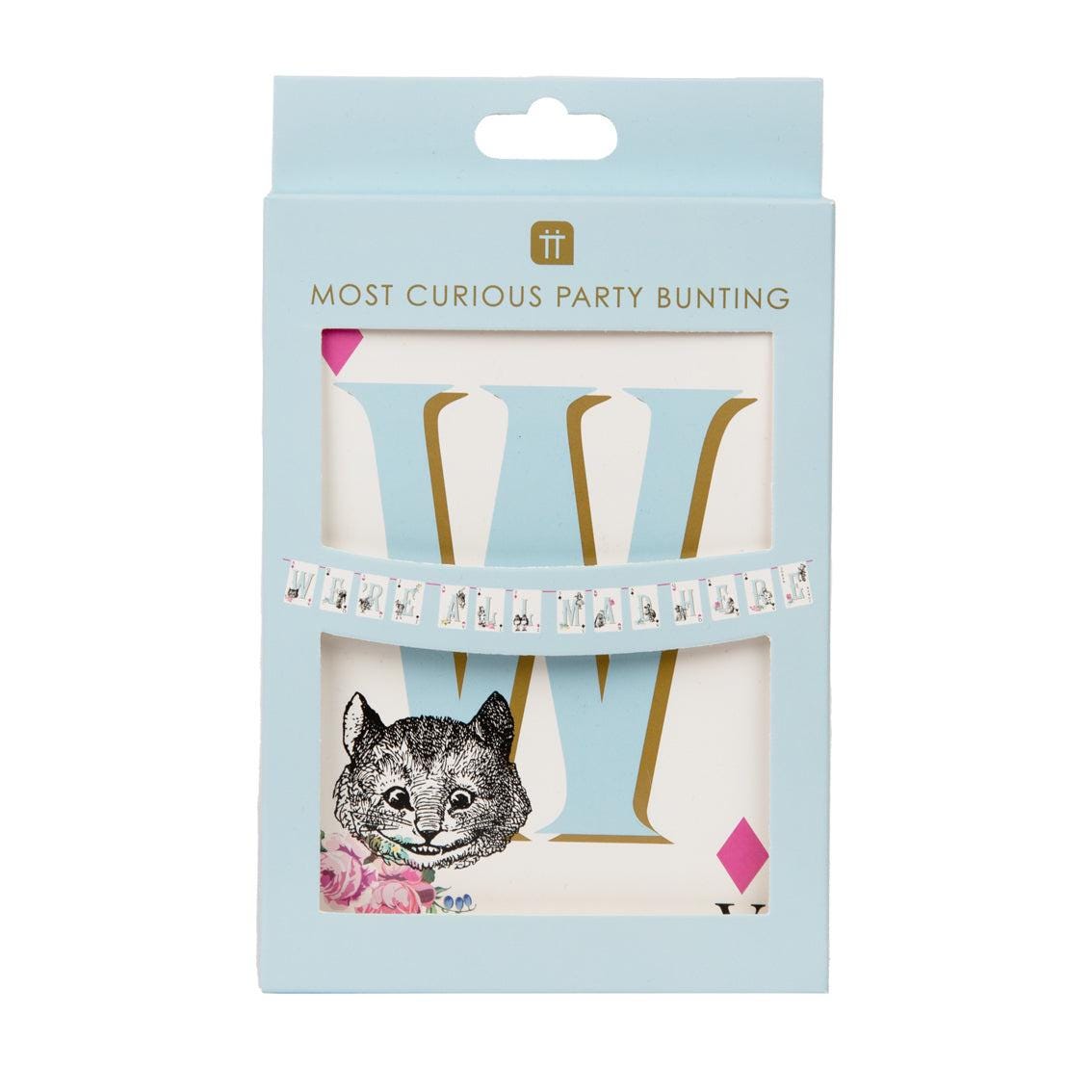 Truly Alice 'We're All Mad Here' Double Sided Party Bunting