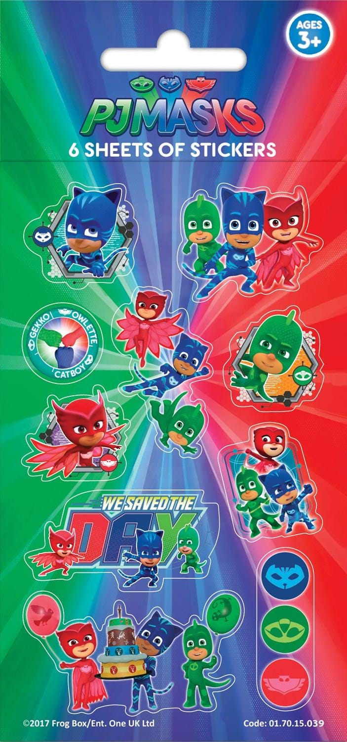 PJ Masks Party Stickers (6 Sheets)