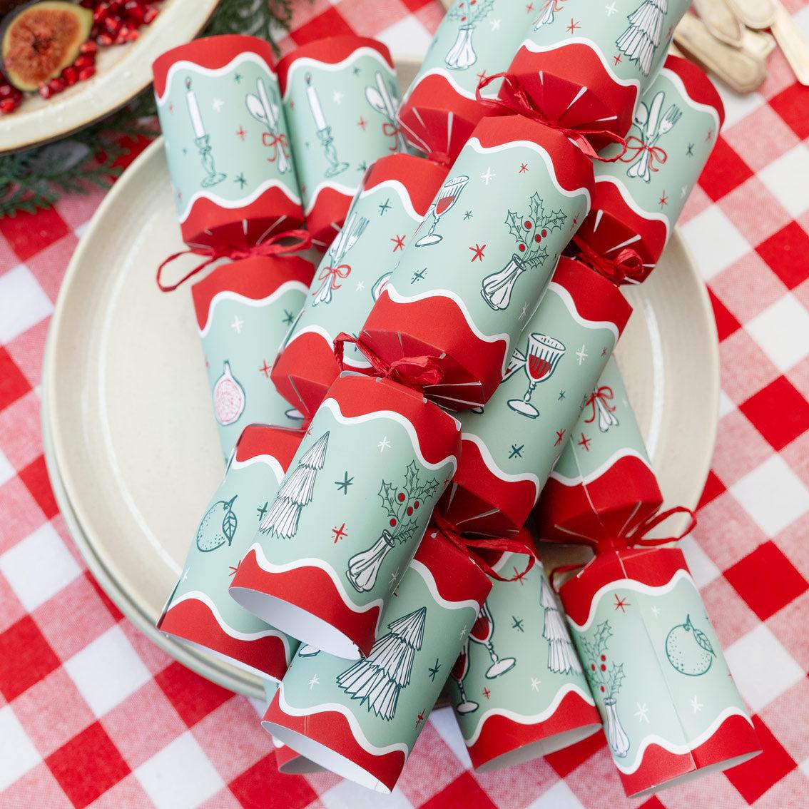 Bon Noel Luxury Eco Friendly Christmas Crackers (6 Pack)