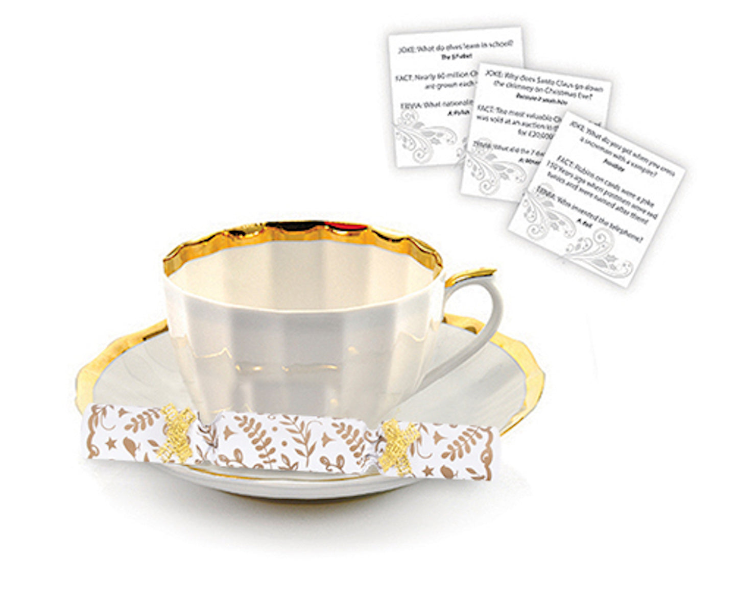 Gold or Silver Garden Birds Mini 12cm Saucer Crackers in 2 Designs (8 Pack)