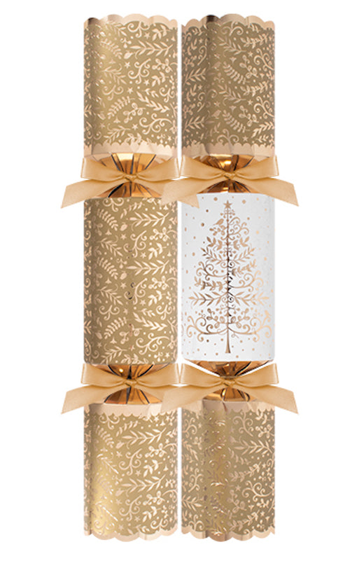 Deluxe Gold Tree Extra Large 13.5" Christmas Crackers (6 Pack)