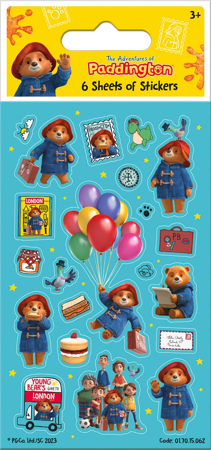 Adventures of Paddington Party Stickers (6 Sheets)