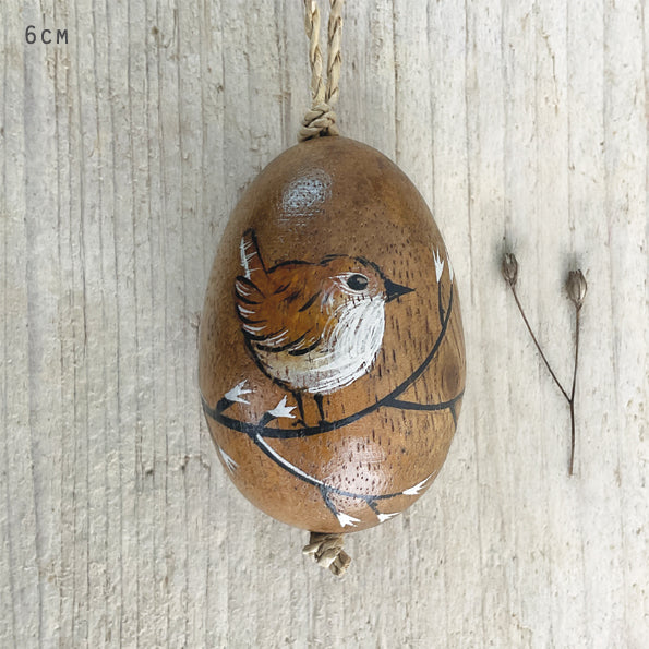Hand Painted Bird on a Wooden Egg Many Designs