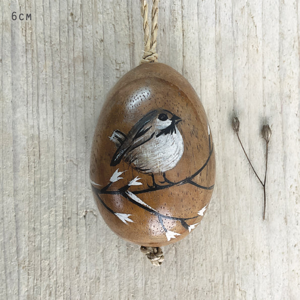 Hand Painted Bird on a Wooden Egg Many Designs