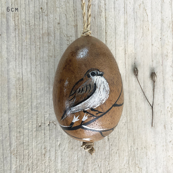 Hand Painted Bird on a Wooden Egg Many Designs
