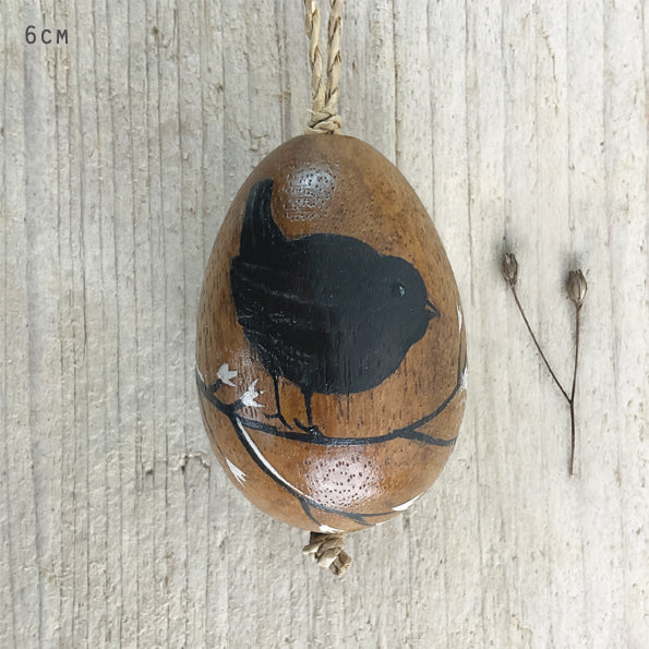 Hand Painted Bird on a Wooden Egg Many Designs