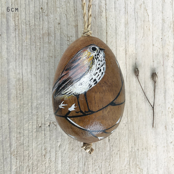 Hand Painted Bird on a Wooden Egg Many Designs