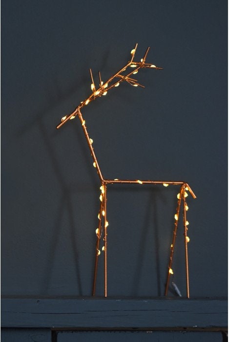 CHRISTMAS Light Up Large Deer in Copper