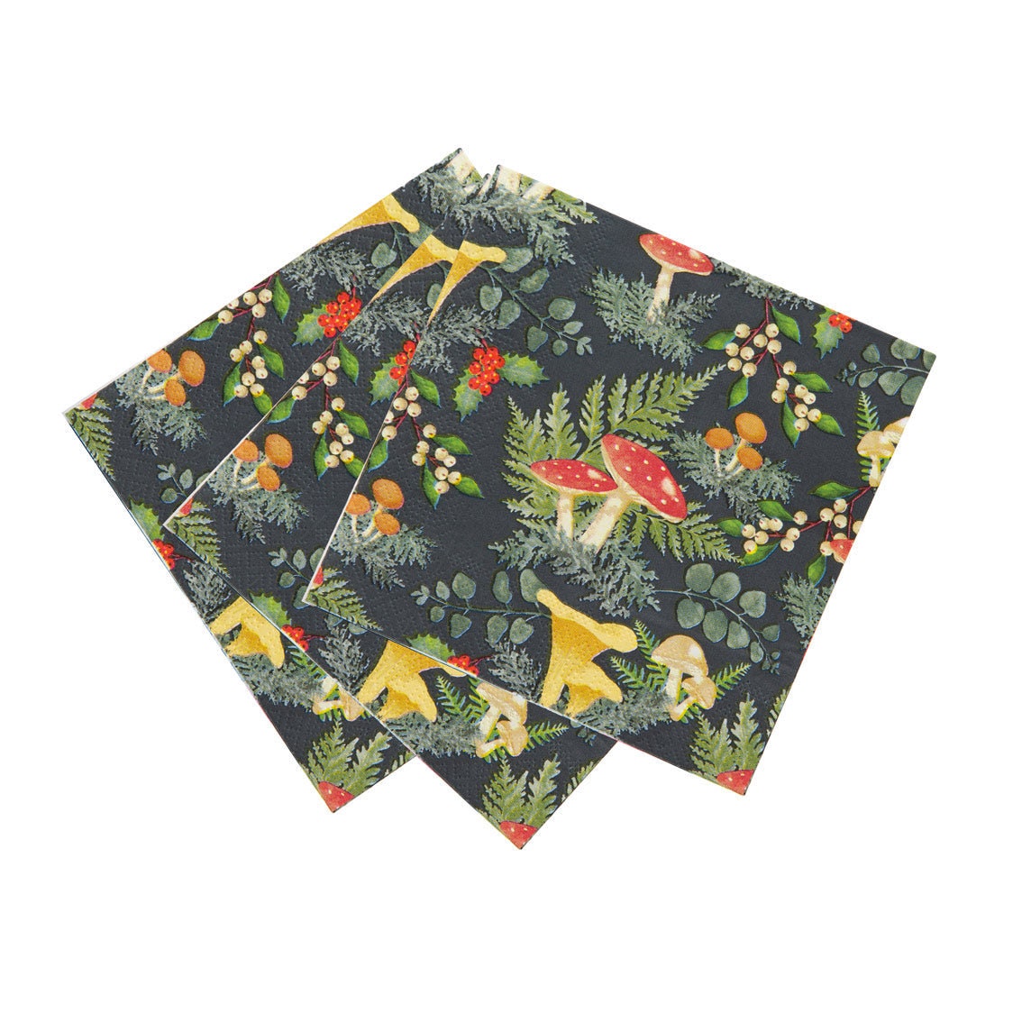 Midnight Forest Mushroom Paper Party Napkins (20 Pack)