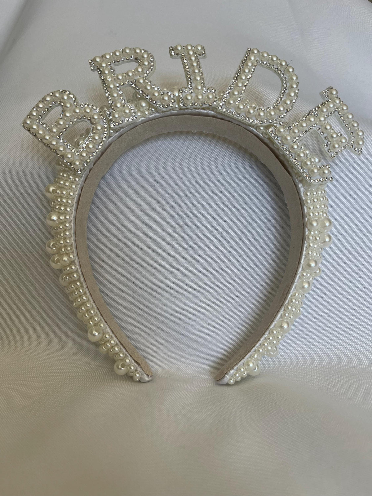 BRIDE TO BE Pearl Headband