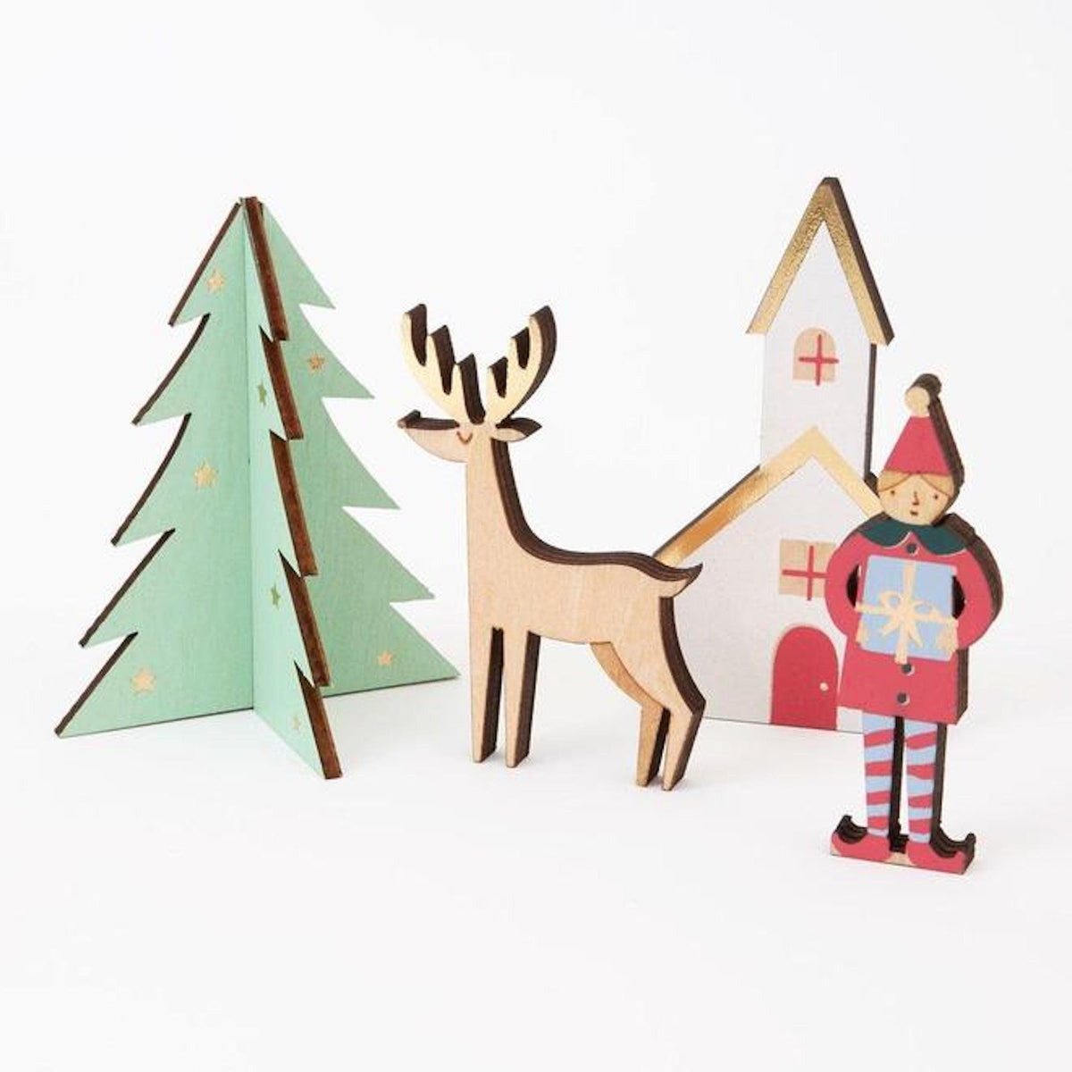 Luxury Wooden North Pole Festive Village Advent Calendar