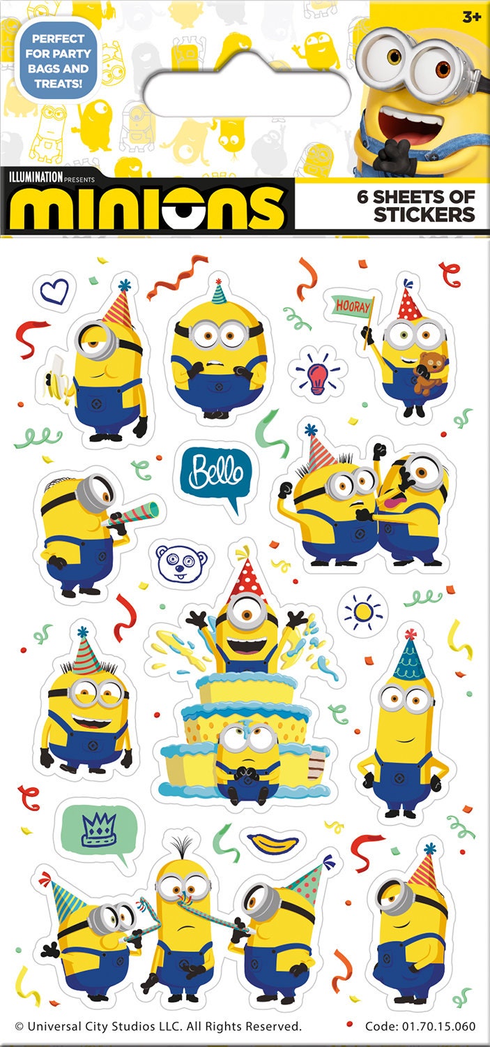 Minions Party Stickers (6 Sheets)