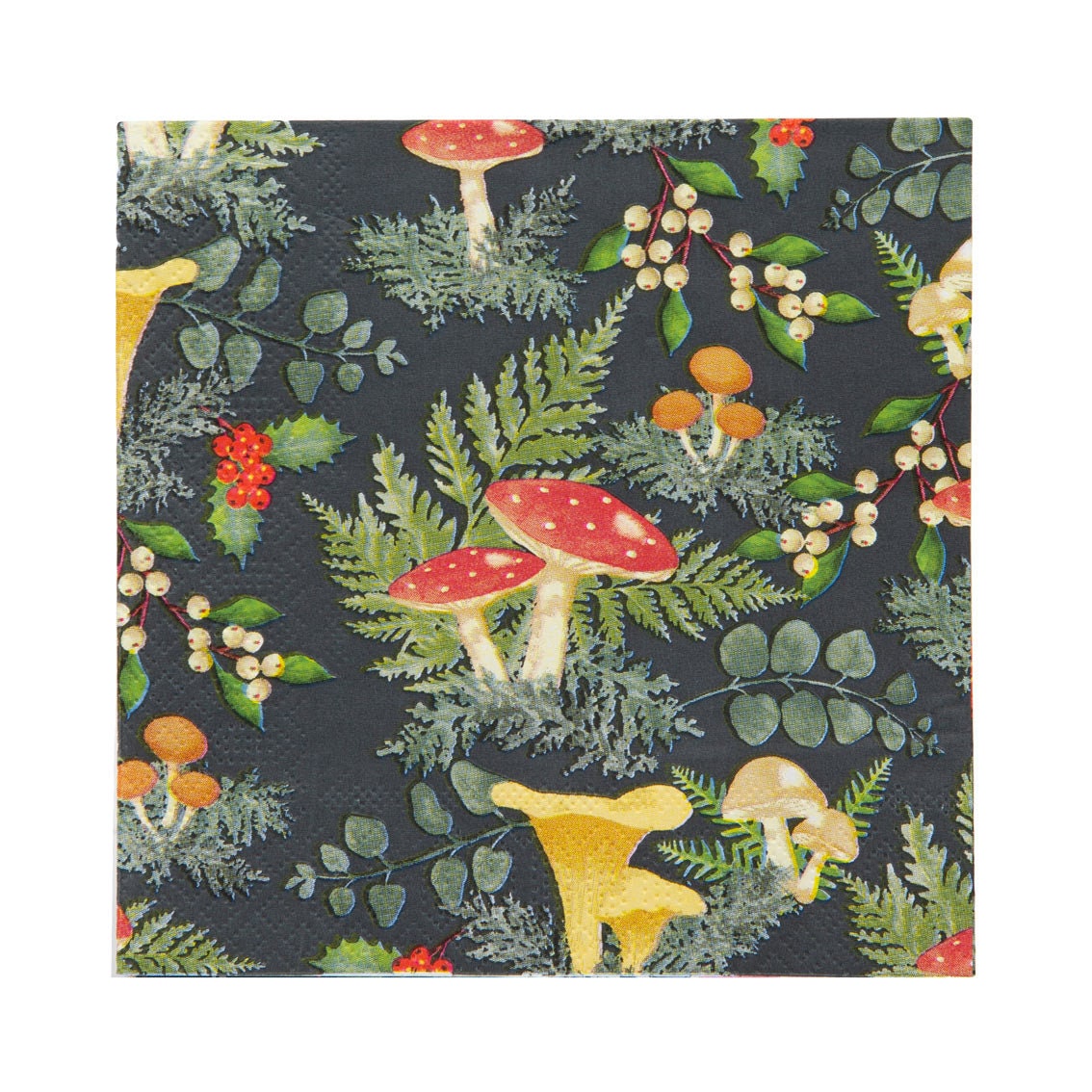 Midnight Forest Mushroom Paper Party Napkins (20 Pack)