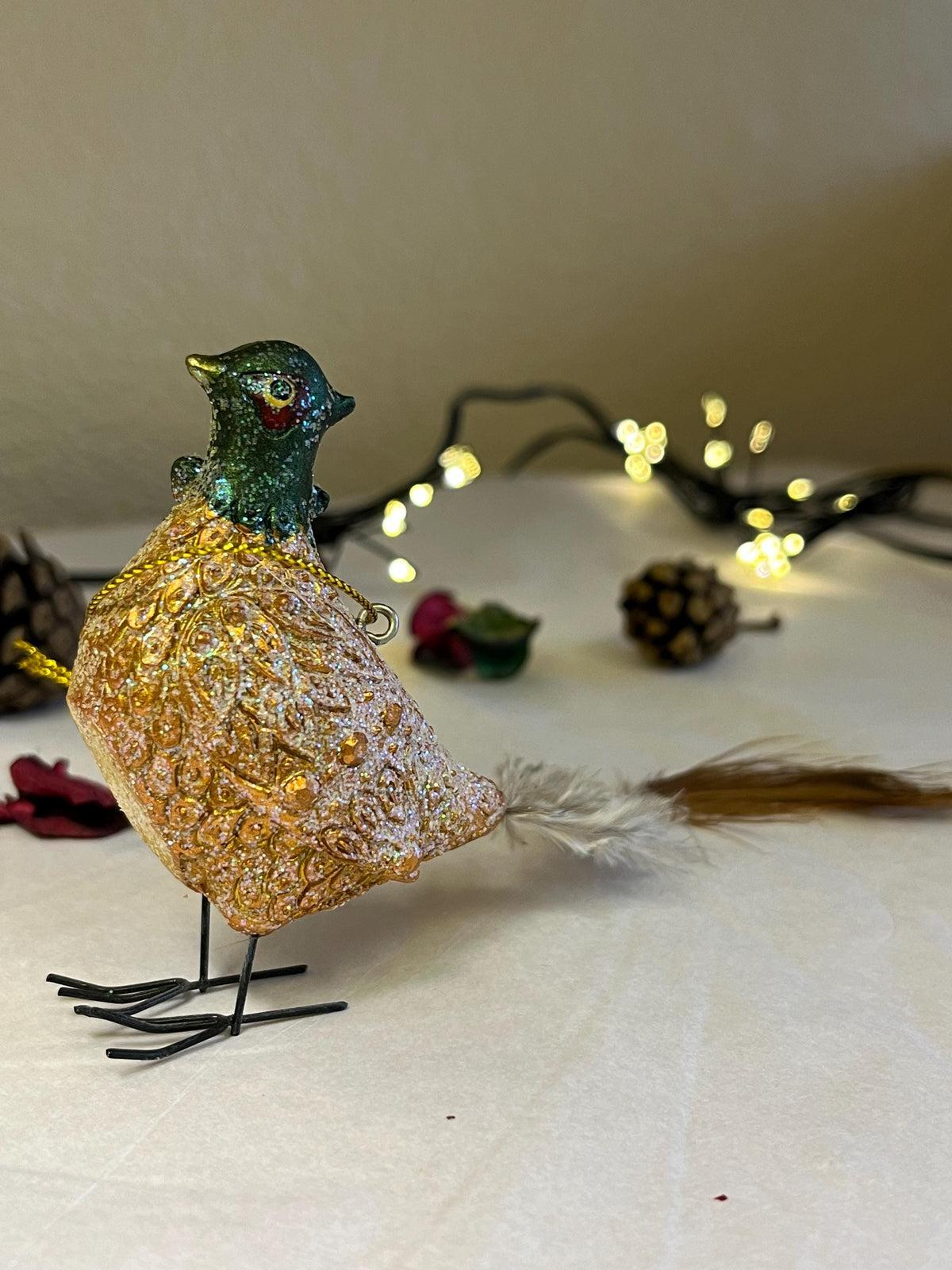 Christmas Pheasant Hanging Tree Decoration