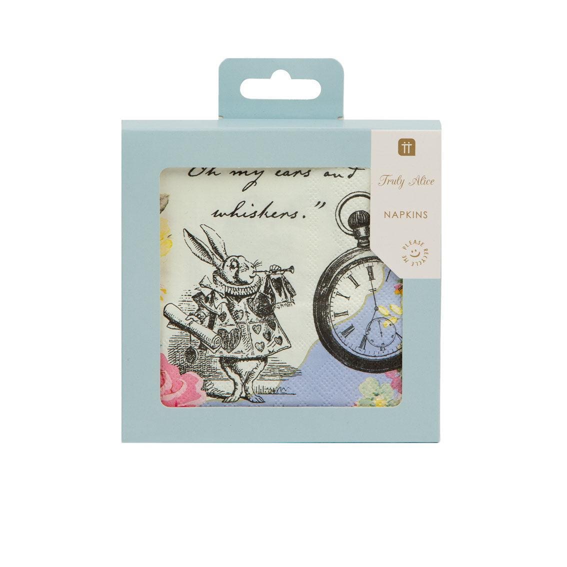 Truly Alice Mad Hatters Tea Party Paper Cocktail Napkins (20 Pack)