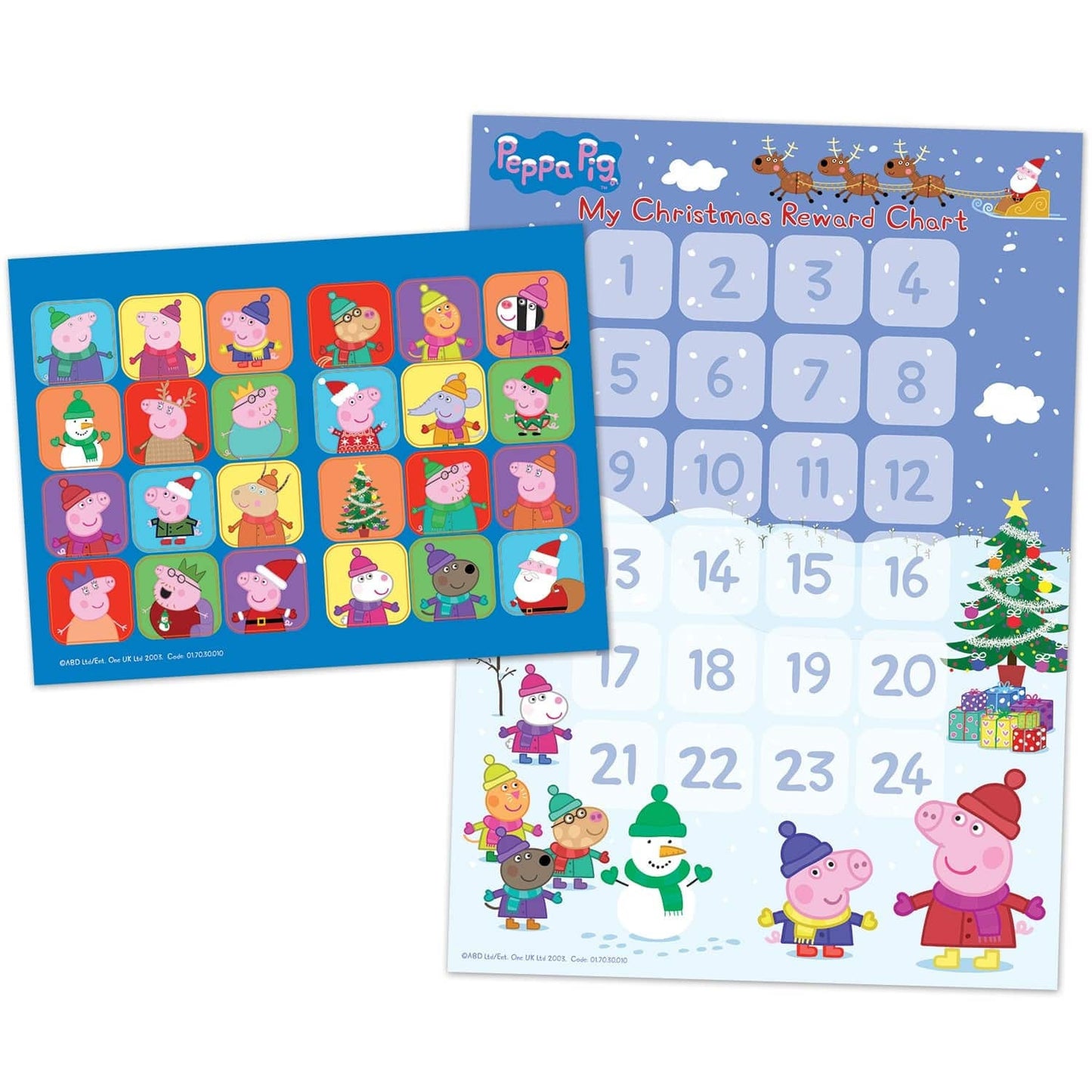 Peppa Pig Countdown to Christmas Advent Reward Chart