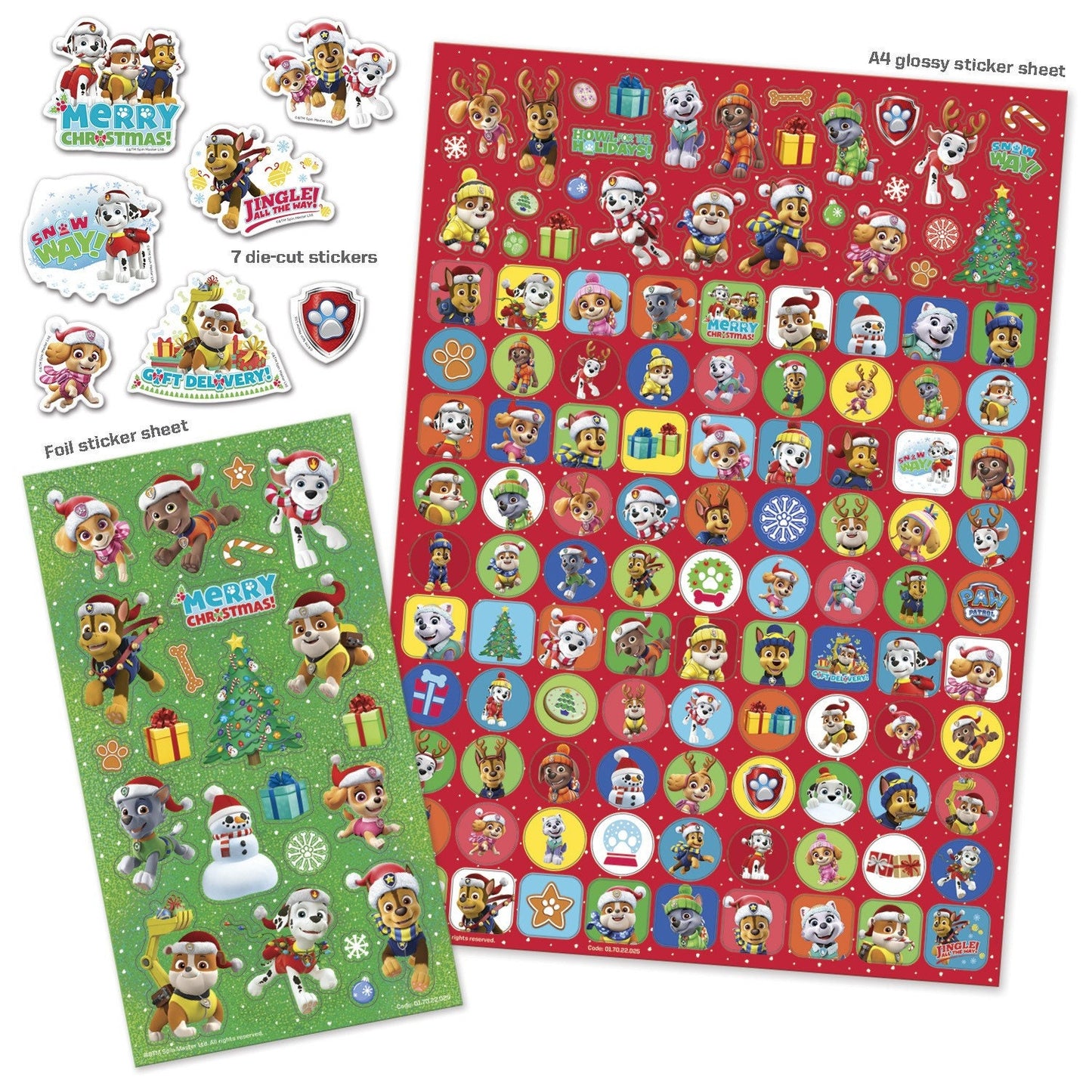 PAW PATROL CHRISTMAS Mega Pack of Stickers