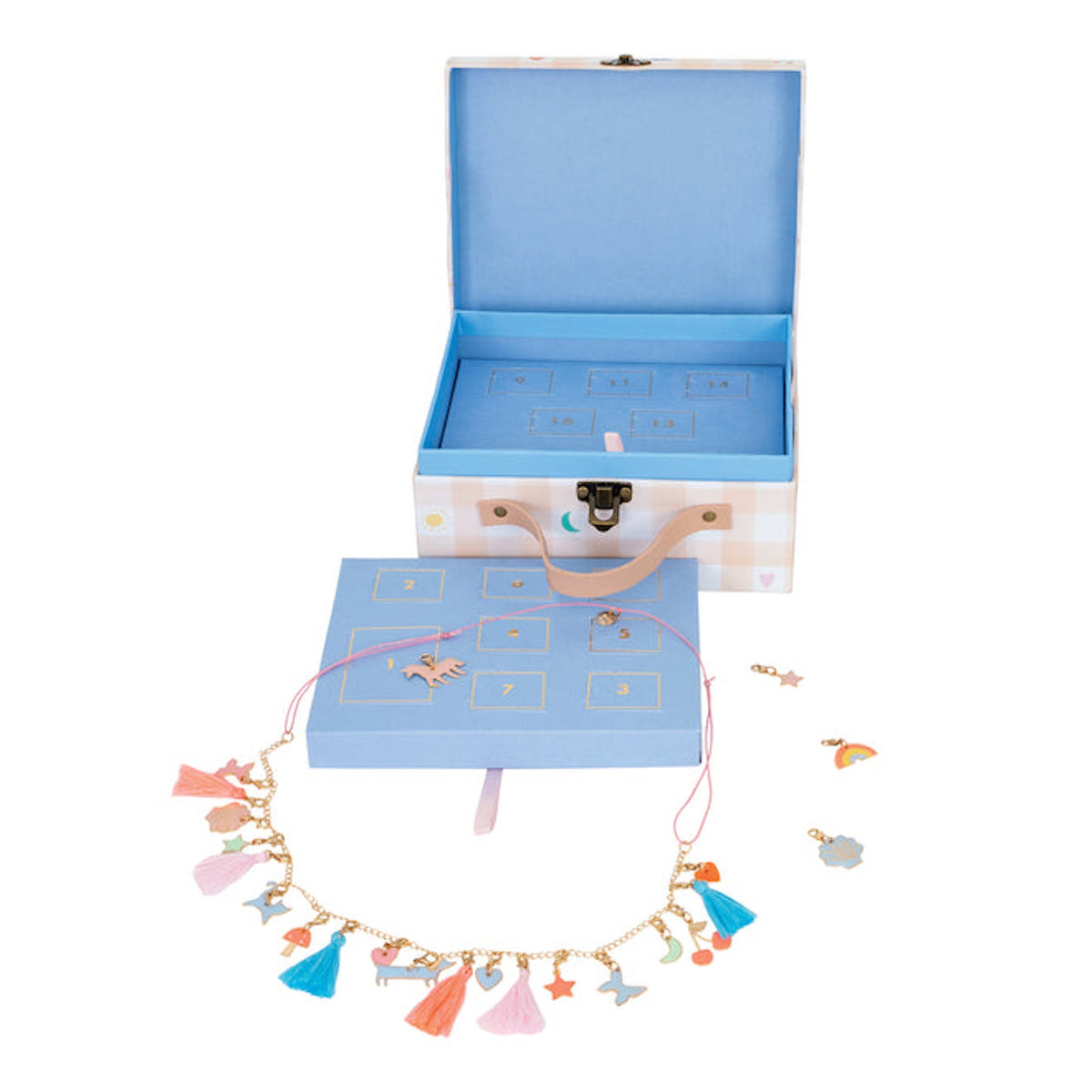 Enamel Charm Necklace Luxury Advent Calendar Suitcase