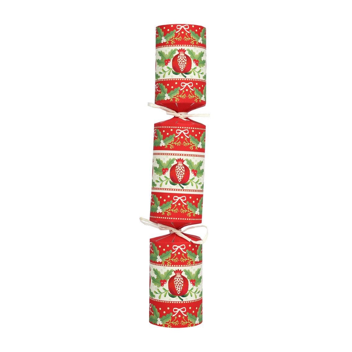 Folklore Red Handmade Luxury Christmas Crackers (6 Pack)