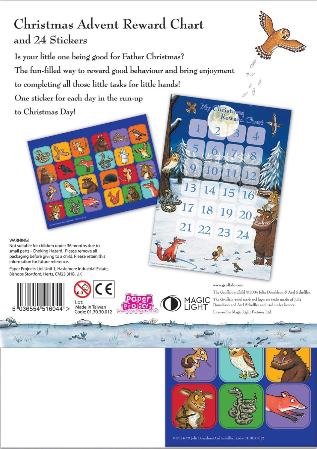 The Gruffalo Child Countdown to Christmas Advent Reward Chart