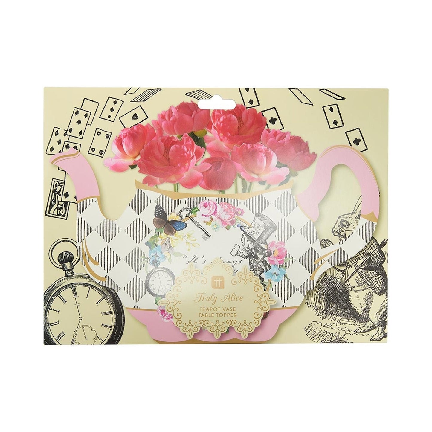 Truly Alice Mad Hatter Tea Party Teapot Vase Table Centrepiece