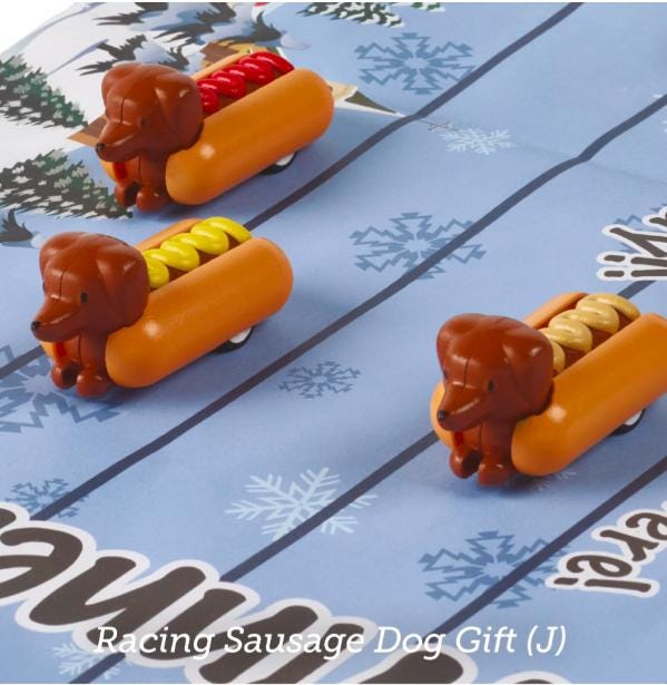 Racing Sausage Dog Dachshund Large Handmade Luxury Christmas Crackers (6 Pack)
