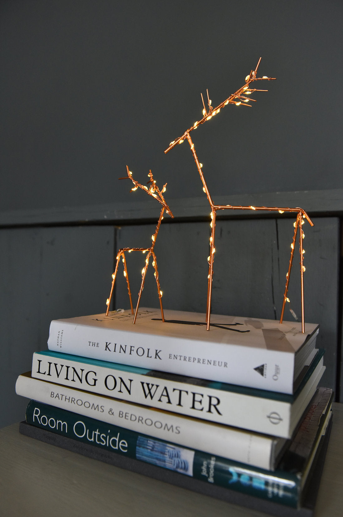 CHRISTMAS Light Up Large Deer in Copper
