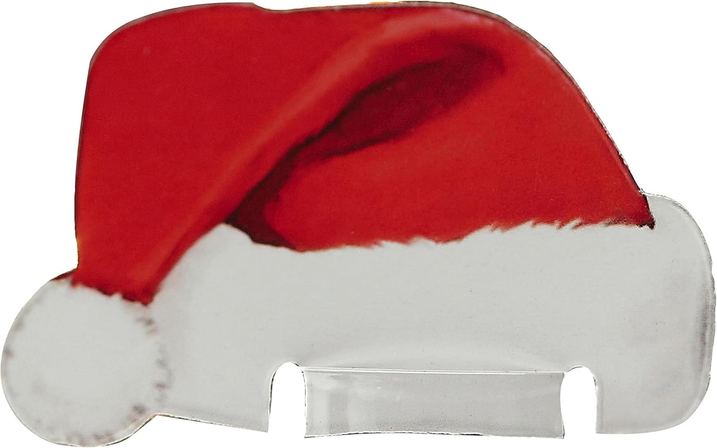 CHRISTMAS Santa Hat Glass Decorations Place Card Settings (10 Pack)