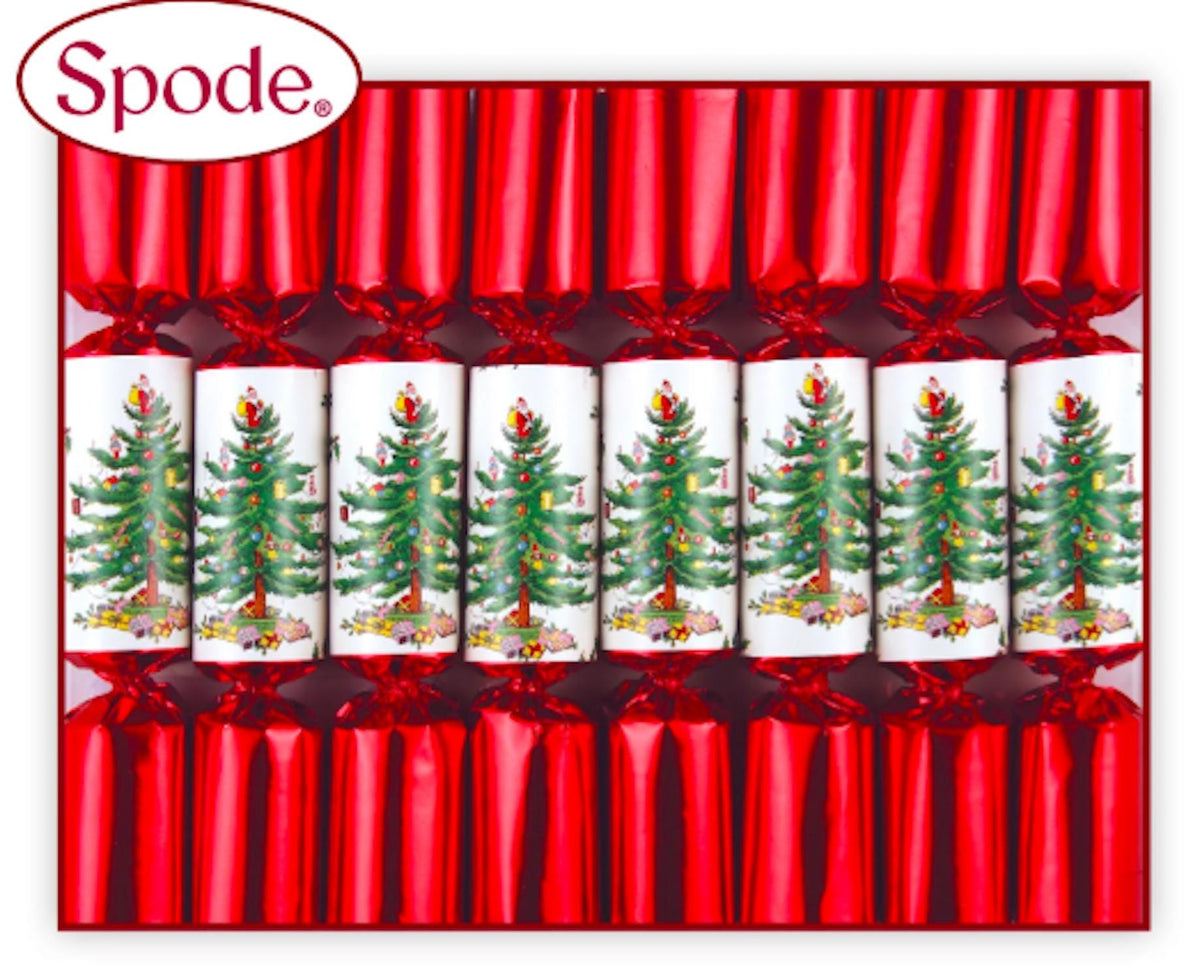Spode Christmas Tree Handmade Mini 6" Christmas Crackers (8 Pack)