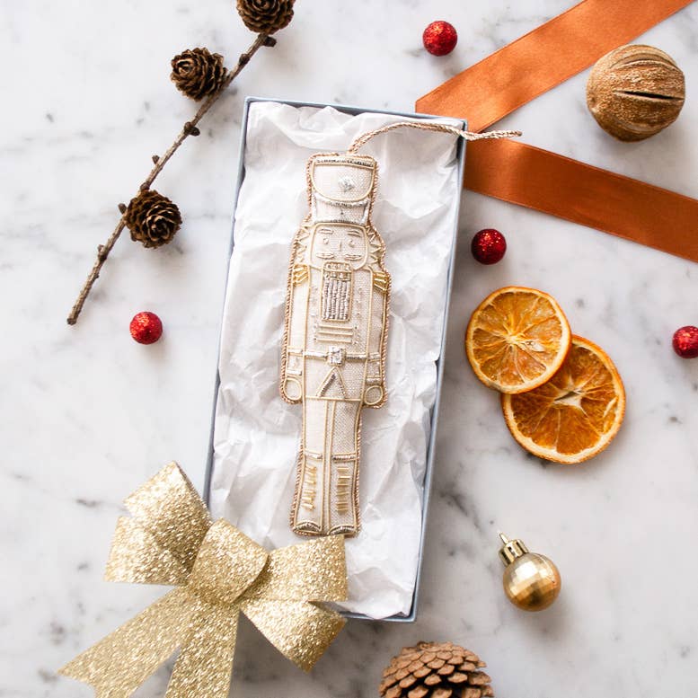 The Nutcracker Handmade Linen Christmas Hanging Decoration
