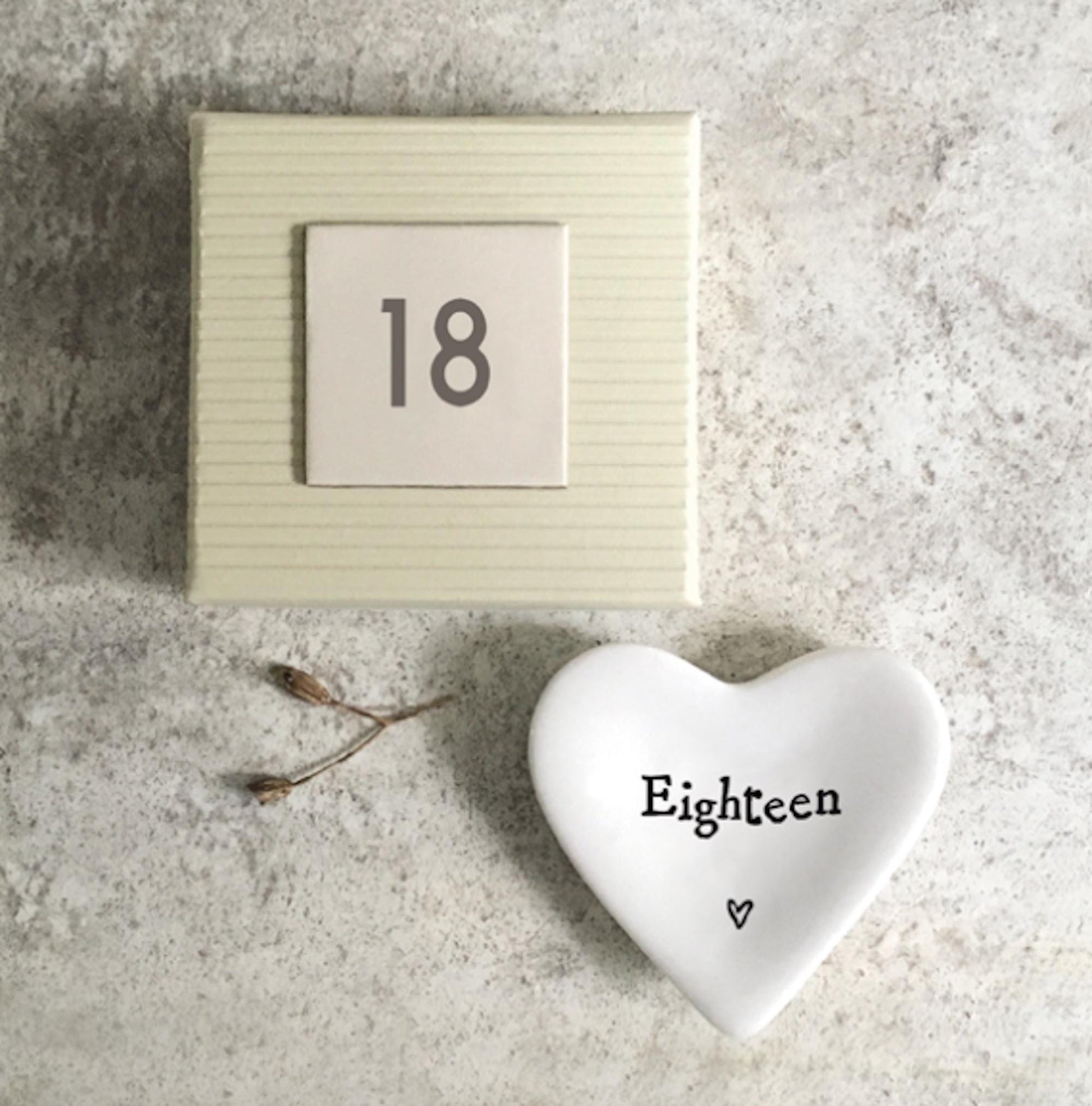 Age 18 Porcelain Heart Dish by East of India