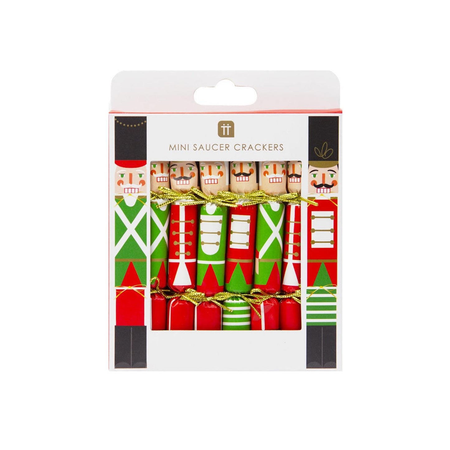 Botanical Nutcracker Mini Saucer Christmas Crackers by Talking Tables 