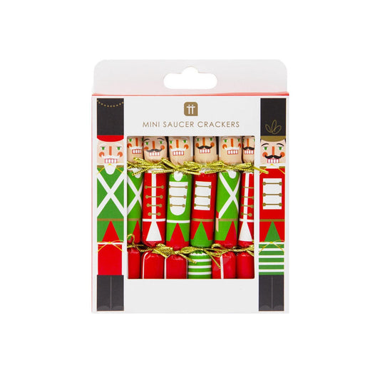 Botanical Nutcracker Mini Saucer Christmas Crackers by Talking Tables 