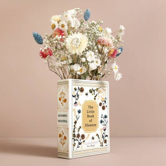 Ceramic Little Book of Flowers Vase - One Posh Party 