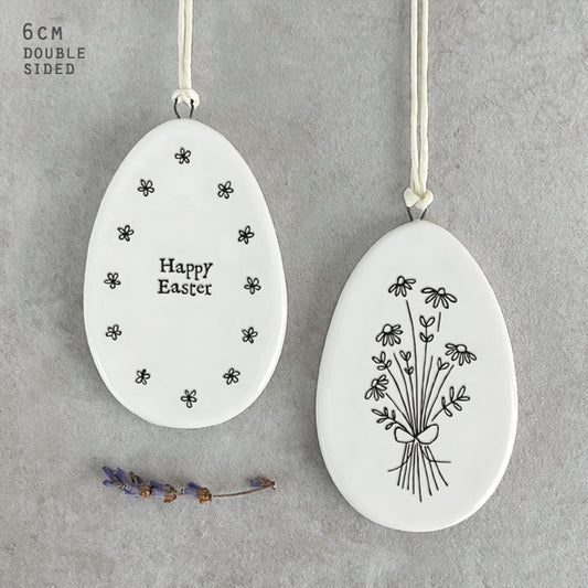 Double Sided Hanging Egg Happy Easter by East of India 