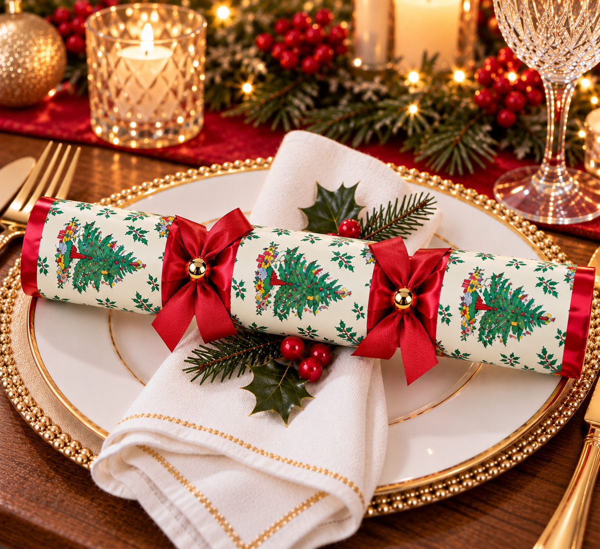 Spode Christmas Tree X-Large 14" Handmade Luxury Christmas Crackers (6 Pack)