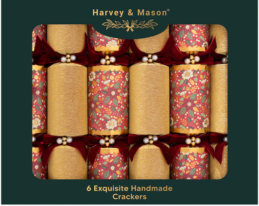 Exquisite Red Flower Luxury Christmas Crackers - One Posh Party 