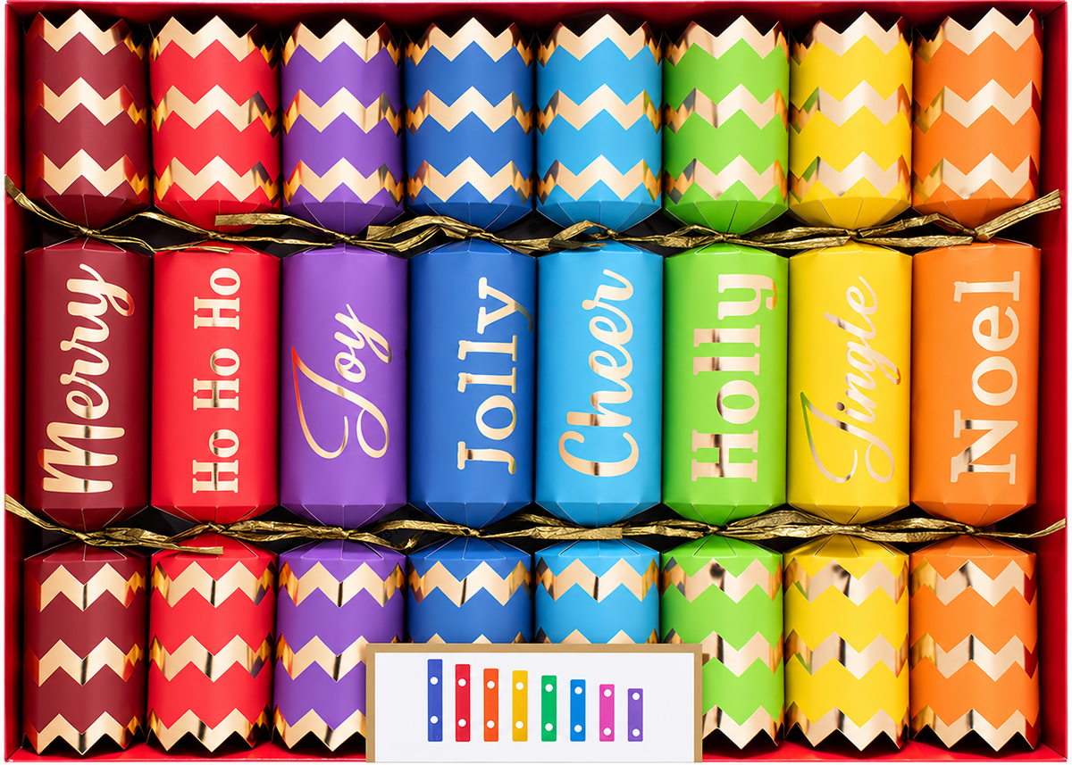Festive Rainbow Xylophone Crackers by Harvey and Mason