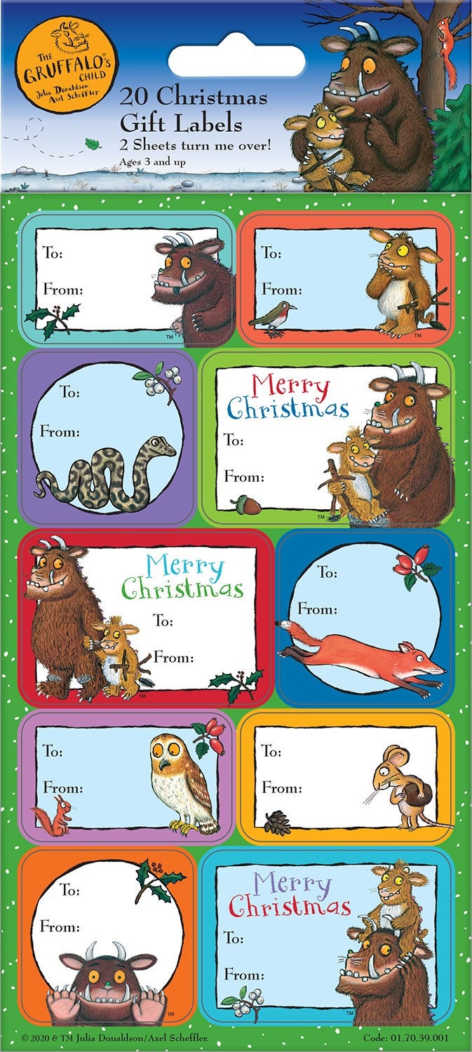 Gruffalo Child Christmas Gift Labels by Paper Projects