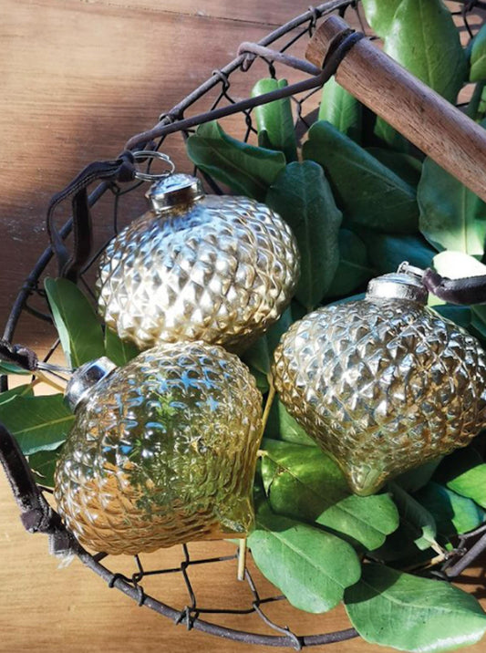 Hobnail Glass Bauble by Casa Verde