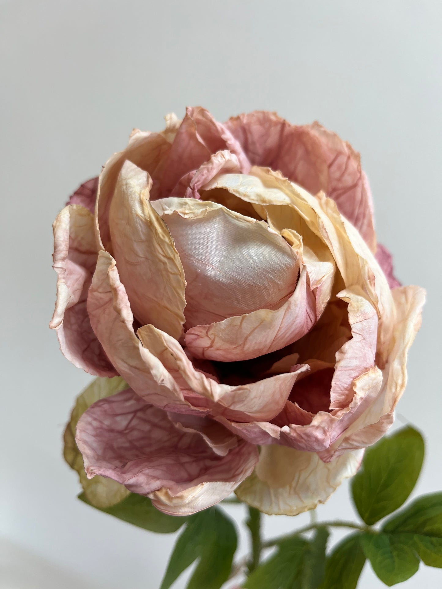Pastel Peony, Roses and Papaver, Dusky Pink and White Mix Faux Flowers