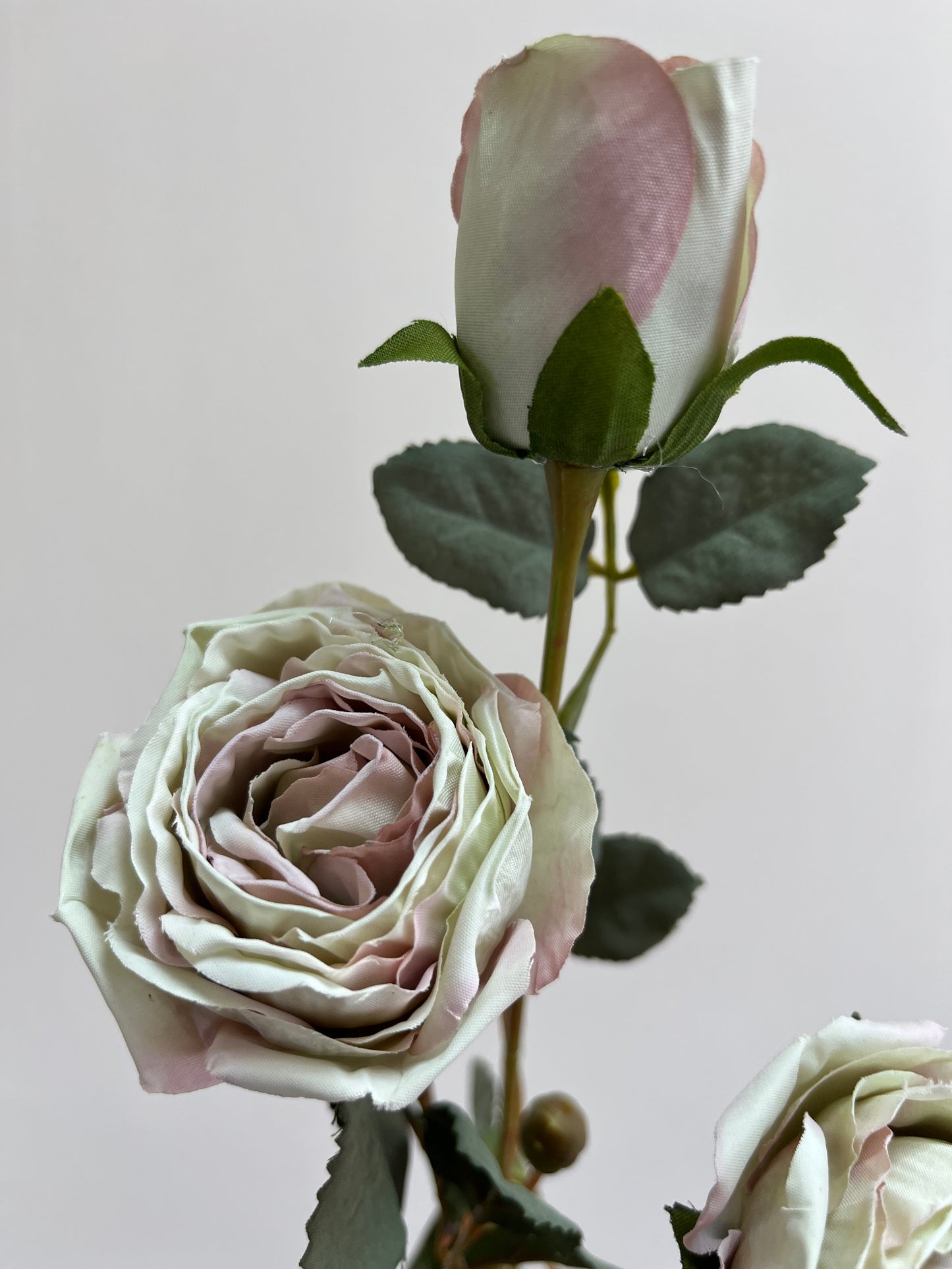 Pastel Peony, Roses and Papaver, Dusky Pink and White Mix Faux Flowers