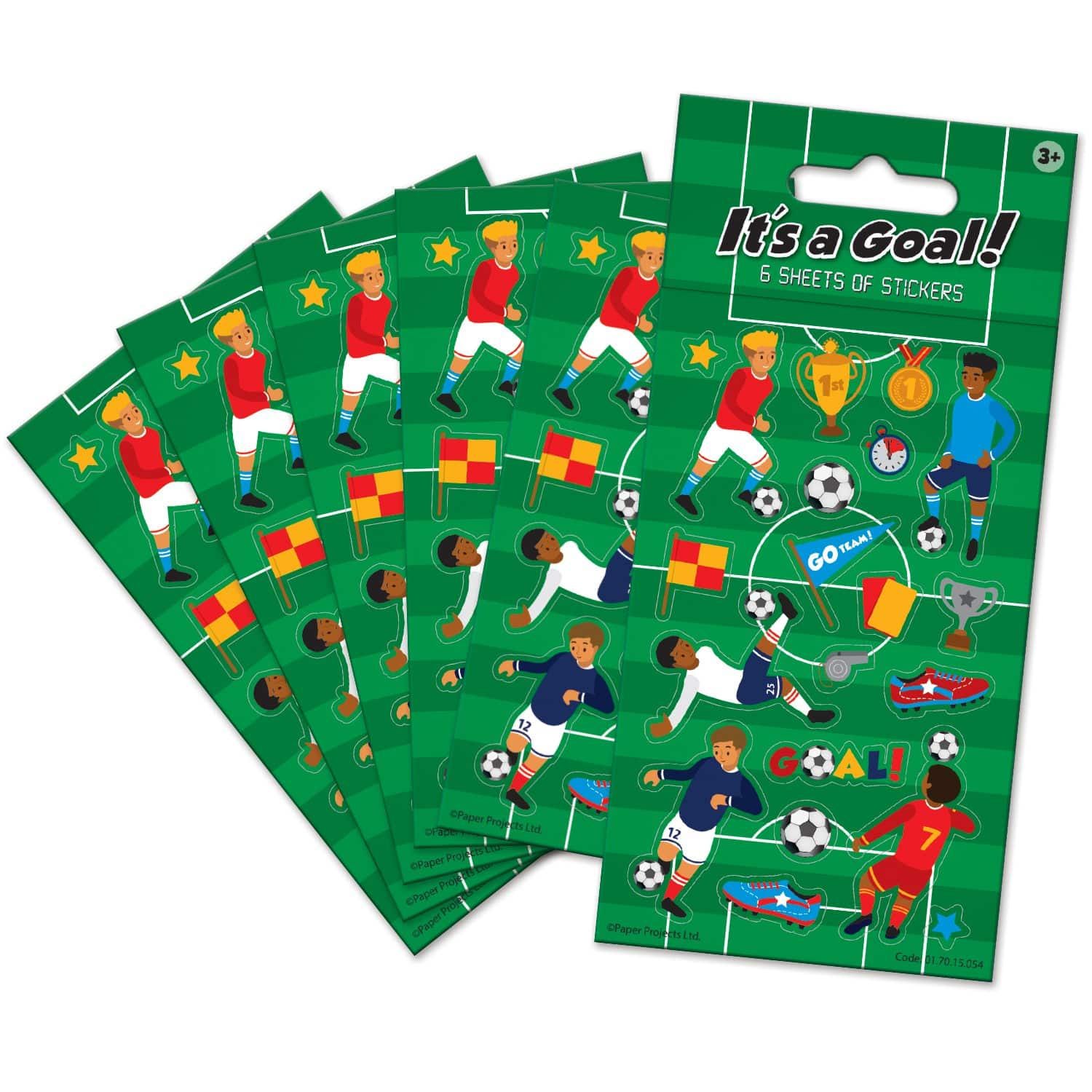 Its A Goal! Football Party Stickers by Paper Projects