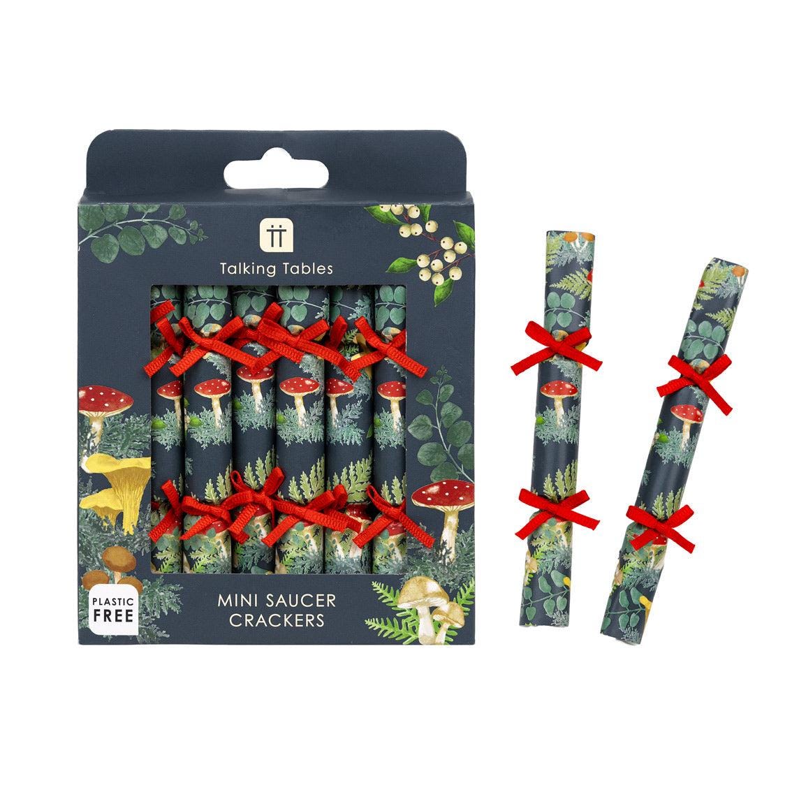 Midnight Forest Christmas Saucer Crackers by Talking Tables