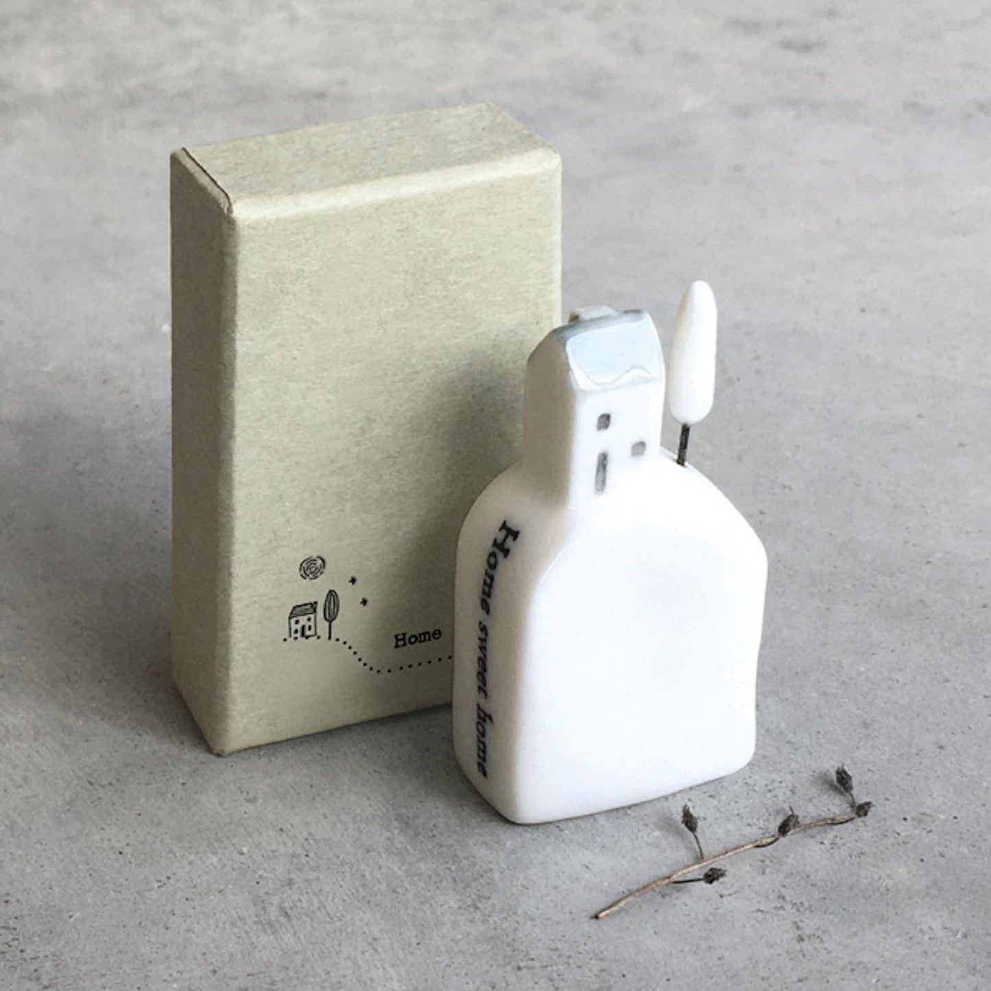 Mini Porcelain House in a Box Home Sweet Home by East of India 